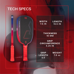 Heat Vision Agassi Edge Pickleball Paddle