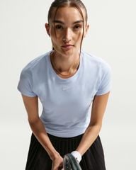 Áo Women's Dri-FIT Nike Short-Sleeve Tennis Top - Hydrogen Blue
