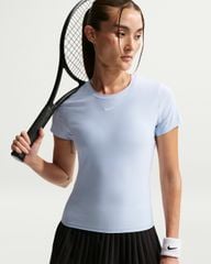 Áo Women's Dri-FIT Nike Short-Sleeve Tennis Top - Hydrogen Blue
