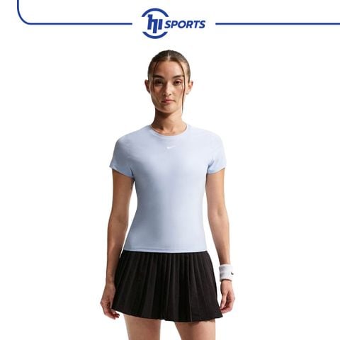 Áo Women's Dri-FIT Nike Short-Sleeve Tennis Top - Hydrogen Blue