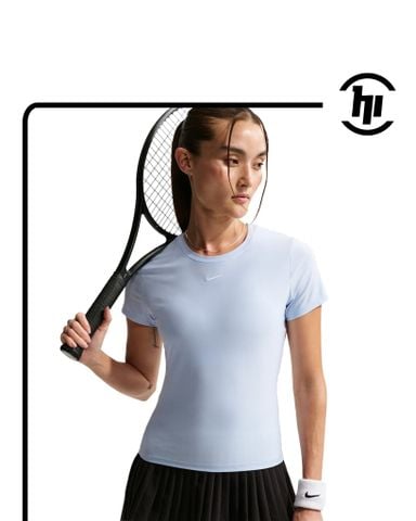 Áo Women's Dri-FIT Nike Short-Sleeve Tennis Top - Hydrogen Blue
