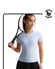Áo Women's Dri-FIT Nike Short-Sleeve Tennis Top - Hydrogen Blue