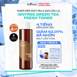  Nước hoa hồng Trà Xanh kiểm soát dầu nhờn và làm dịu Isntree Green Tea Fresh Toner 200ml 
