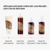  Sữa rửa mặt Trà Xanh làm sạch và kiểm soát bã nhờn Isntree Green Tea Fresh Cleanser 120ml 