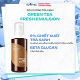  Sữa dưỡng Trà Xanh cấp ẩm Isntree Green Tea Fresh Emulsion 120ml cẩp ẩm lành tính thấm nhanh không gây bí da 