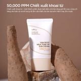  Kem Chống Nắng Vật Lý Thuần Chay Nâng Tone & Bảo Vệ Da Toàn Diện Isntree Yam Root Milk Tone Up Sun Cream 50ml 