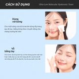  Toner thuần chay HA siêu vi nano cấp ẩm chuyên sâu & căng bóng da Isntree Ultra-low Molecular Hyaluronic Acid 300ml 