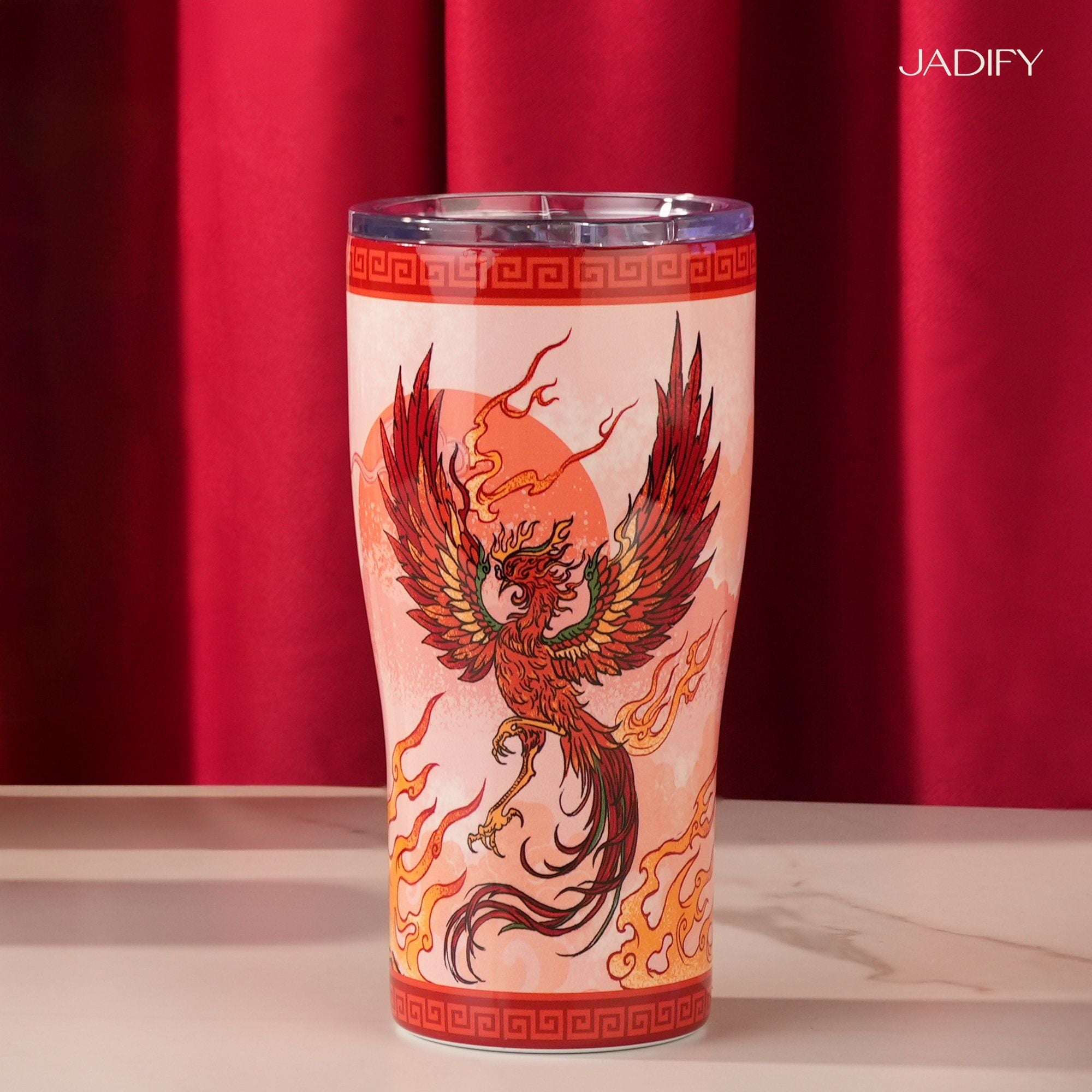  Ly Giữ Nhiệt Ngũ Hành Kỳ Bảo - Hỏa Vũ Phụng – Classy Cup Blazing Phoenix - 600ml - Jadify 