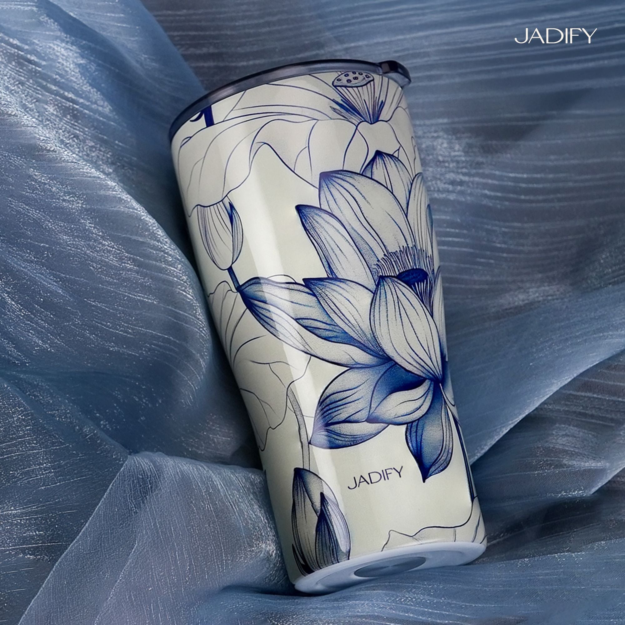  Ly Giữ Nhiệt Hoa Sen - Ngọc Liên Phú Quý - Classy Cup Blooming – 600ml - Jadify 