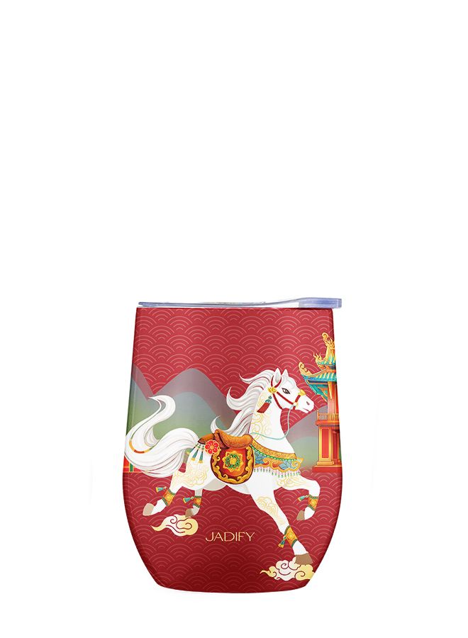  Cốc Giữ Nhiệt Nhất Mã Tam Vùng - Eggy Cup "One Horse, Three Lands" – 350ml - BST "Mã Diên Phúc" - Jadify 