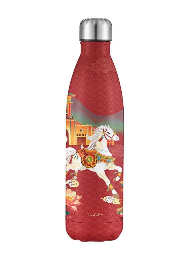  Bình Giữ Nhiệt Nhất Mã Tam Vùng - Wavy Bottle "One Horse, Three Lands" – 750ml - BST "Mã Diên Phúc" - Jadify 