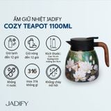  Ấm Giữ Nhiệt Hoa Sen Xuân Diệp - Emerald Spring Cozy Teapot - BST Tứ Thời Họa Liên - 1.1L - Jadify 