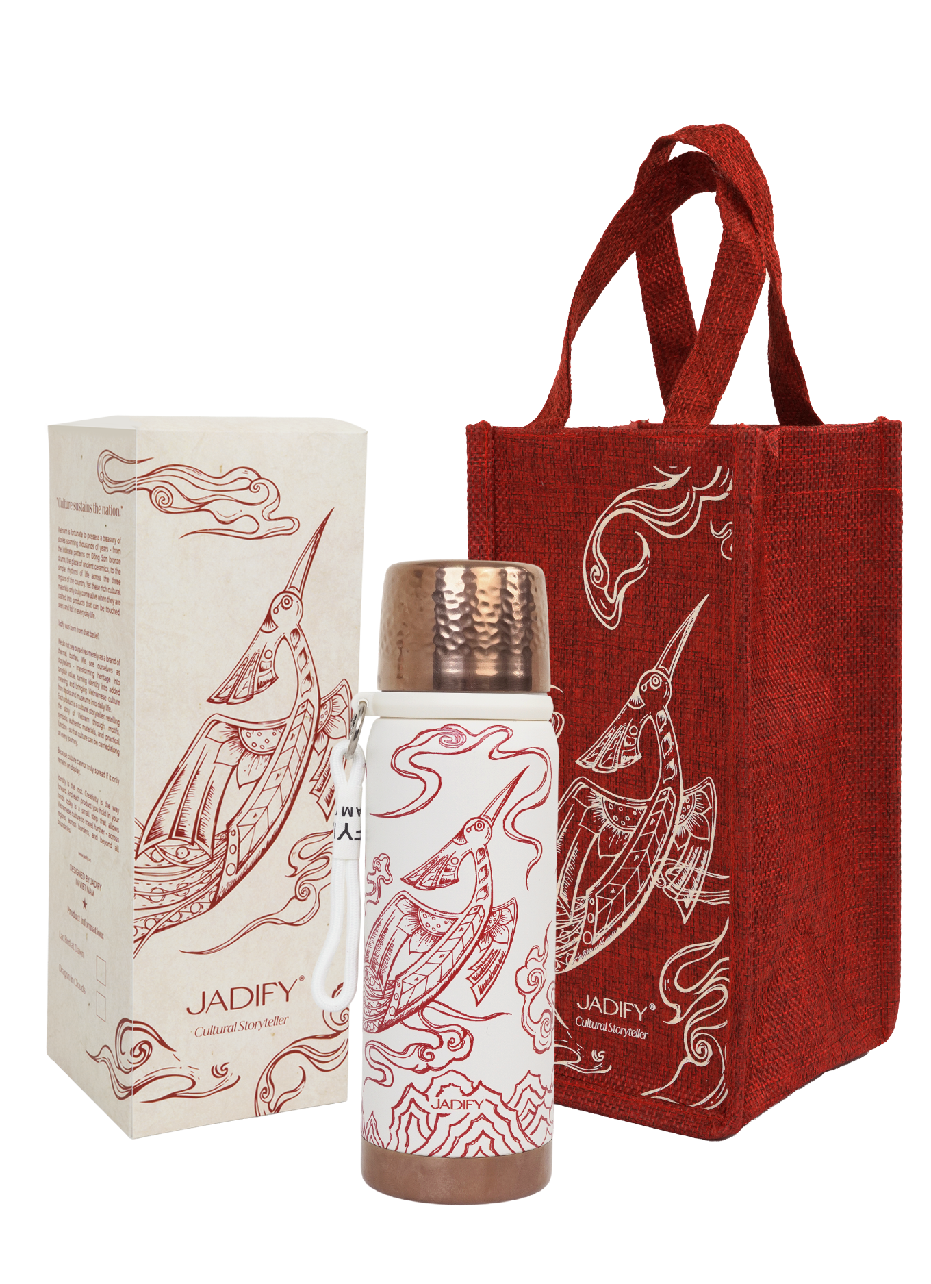  Bình Giữ Nhiệt Lạc Điểu Triêu Dương - Luxy Bottle Lạc Bird At Dawn – 700ml - Jadify 