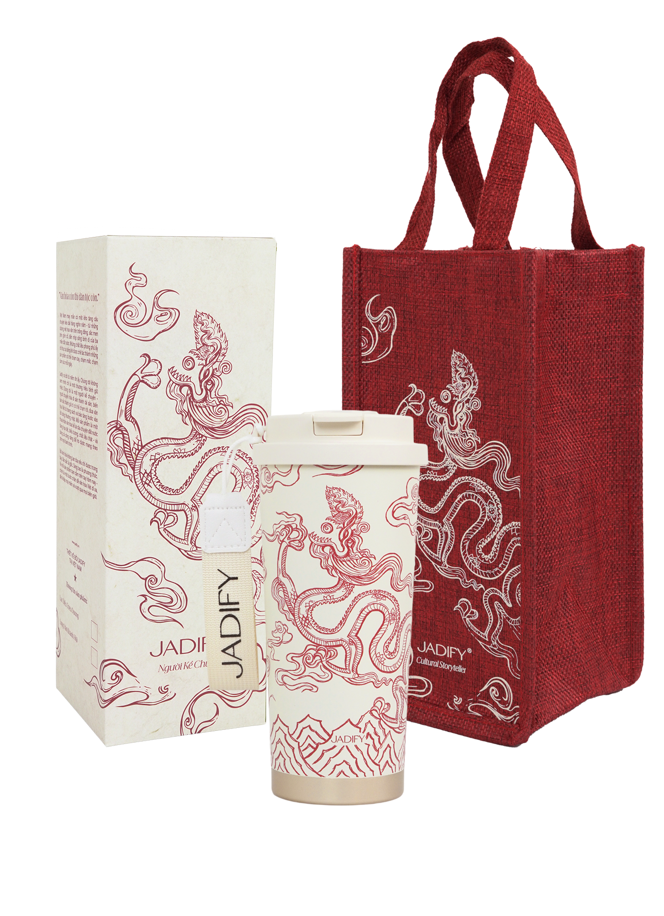  Ly Giữ Nhiệt Cao Cấp Long Vân Khánh Hội - Arty Cup Dragon In Clouds - 520ml - Jadify 