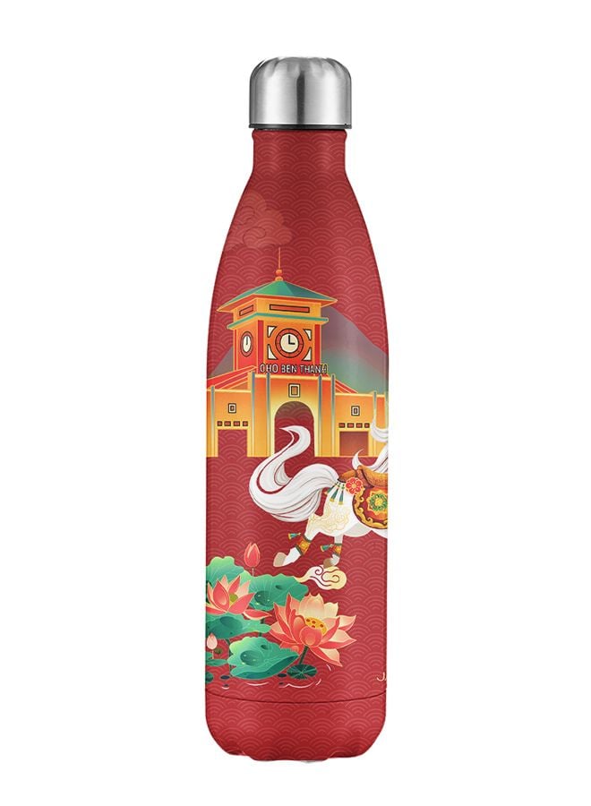  Bình Giữ Nhiệt Nhất Mã Tam Vùng - Wavy Bottle "One Horse, Three Lands" – 750ml - BST "Mã Diên Phúc" - Jadify 