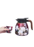  Bộ Ấm Chén Trà Hoa Sen "Tứ Thời Họa Liên" - Thu Đan - Carmine Autumn Tea Set - Jadify 