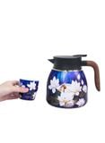  Bộ Ấm Chén Trà Hoa Sen "Tứ Thời Họa Liên" - Đông Bích - Sapphire Winter Tea Set - Jadify 