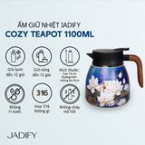  Ấm Giữ Nhiệt Hoa Sen Đông Bích - Sapphire Winter Cozy Teapot - BST Tứ Thời Họa Liên - 1.1L - Jadify 