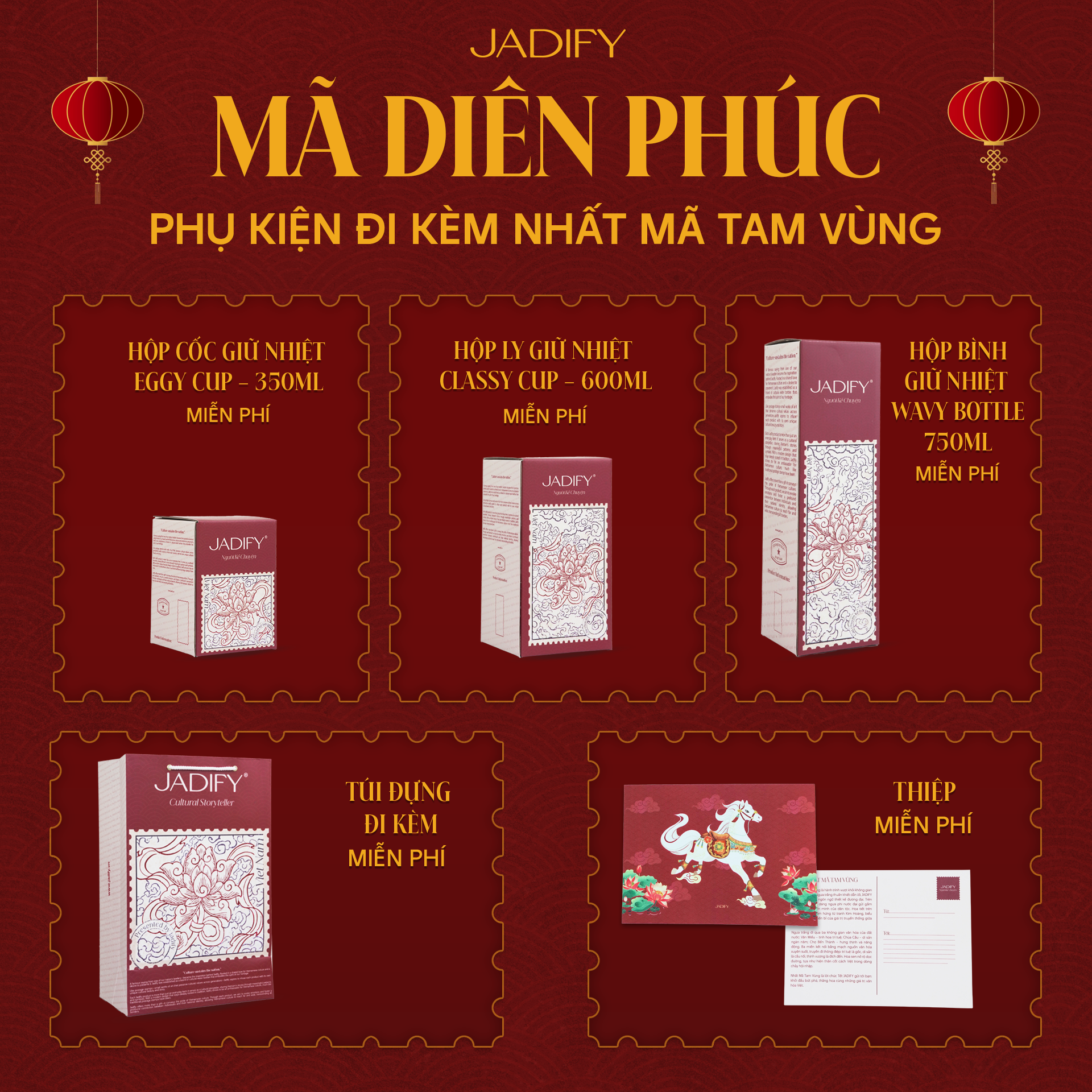  Ly Giữ Nhiệt Nhất Mã Tam Vùng - Classy Cup "One Horse, Three Lands" – 600ml - BST "Mã Diên Phúc" - Jadify 