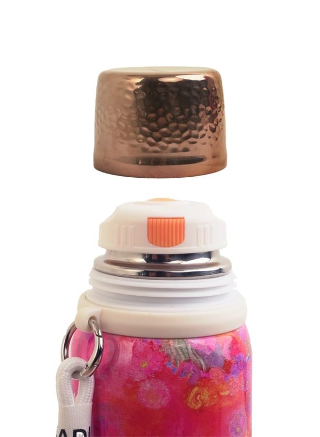  Bộ Quà Tặng Bình Giữ Nhiệt "Bạch Mã Hồng Mai" - Phiên Bản Hộp Lụa Cao Cấp - Luxy Bottle "White Horse of Spring" - 700ml - Jadify 