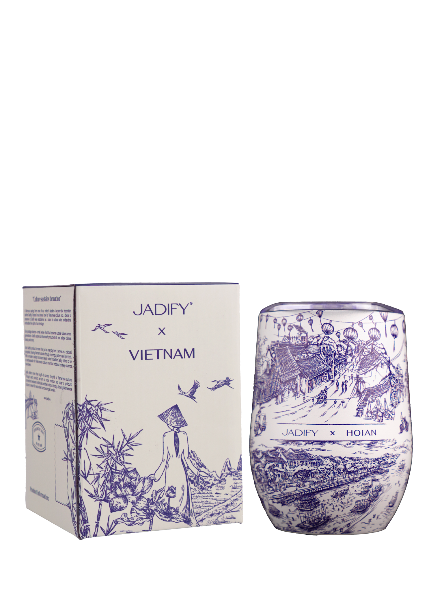 Cốc Giữ Nhiệt Thong Dong Phố Hội - Eggy Cup Strolling Hoi An - 350ml - Jadify 