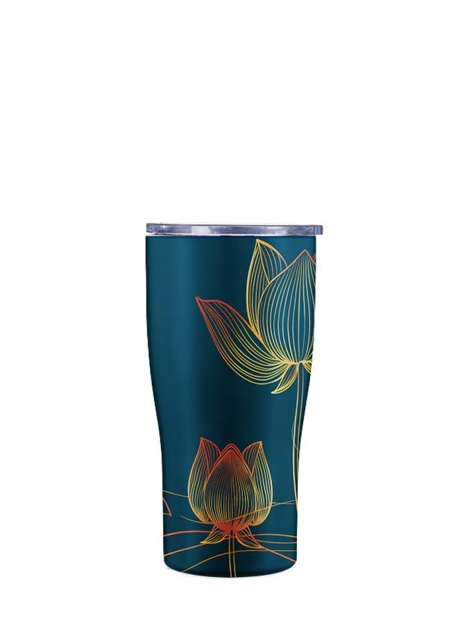  Ly Giữ Nhiệt Hoa Sen - Dạ Sen Nguyệt Ảnh - Classy Cup Midnight – 600ml - Jadify 