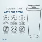  Ly Giữ Nhiệt Cao Cấp - Thong Dong Phố Hội - Arty Cup Strolling Hoi An - 520ml - Jadify 