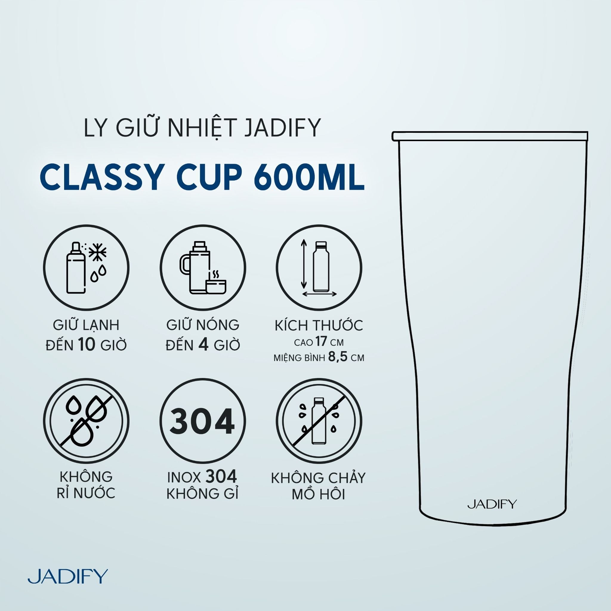  Ly Giữ Nhiệt Hoa Sen - Liên Hoa Đồng Tụ - Classy Cup "Lotus Convergence" – 600ml - Jadify 