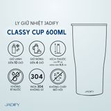  Ly Giữ Nhiệt Hoa Sen - Liên Hoa Như Ý - Classy Cup Tranquil – 600ml - Jadify 