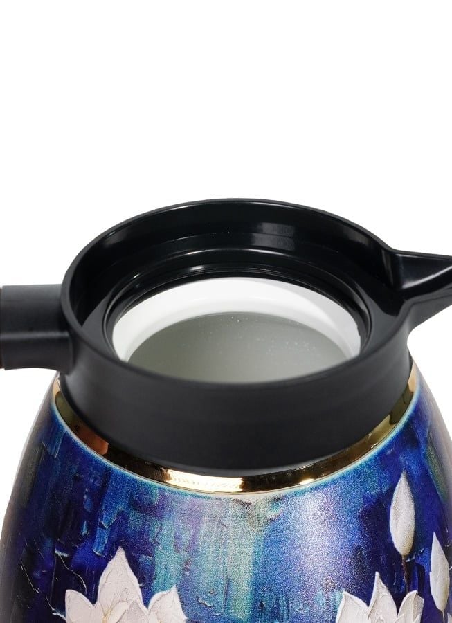  Bộ Ấm Chén Trà Hoa Sen "Tứ Thời Họa Liên" - Đông Bích - Sapphire Winter Tea Set - Jadify 