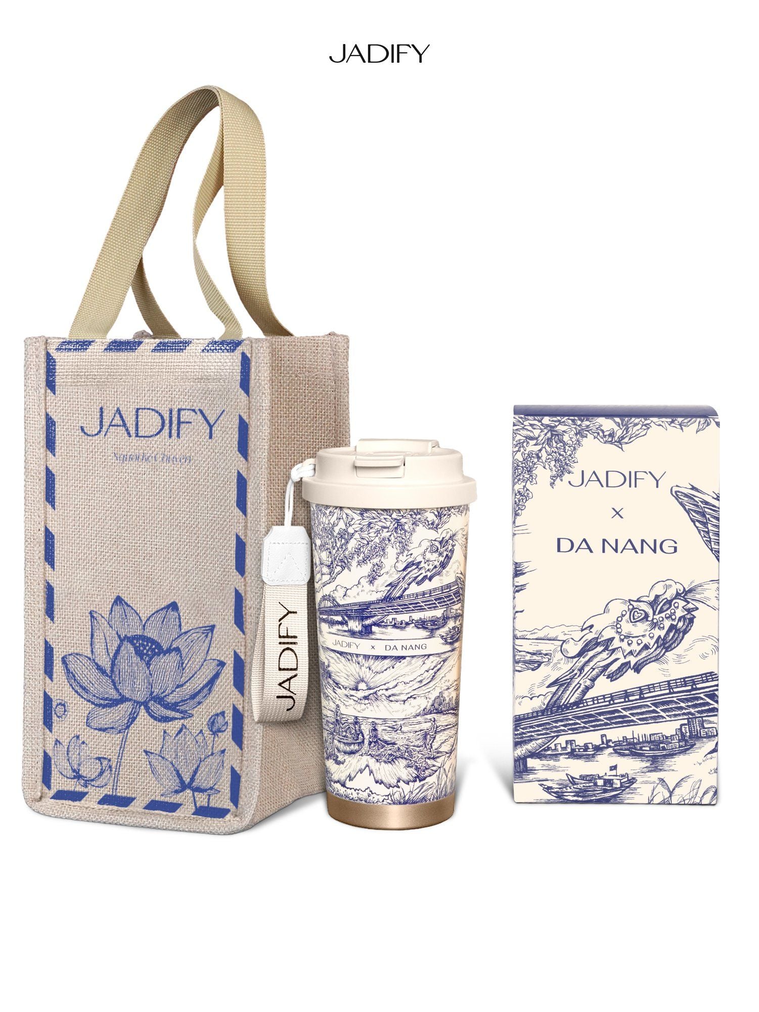  Ly Giữ Nhiệt Cao Cấp - Vi Vu Đà Nẵng - Arty Cup Exploring Da Nang - 520ml - Jadify 