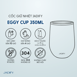  Cốc Giữ Nhiệt Hoa Sen - Liên Hoa Như Ý - Eggy Cup Tranquil - 350ml - Jadify 
