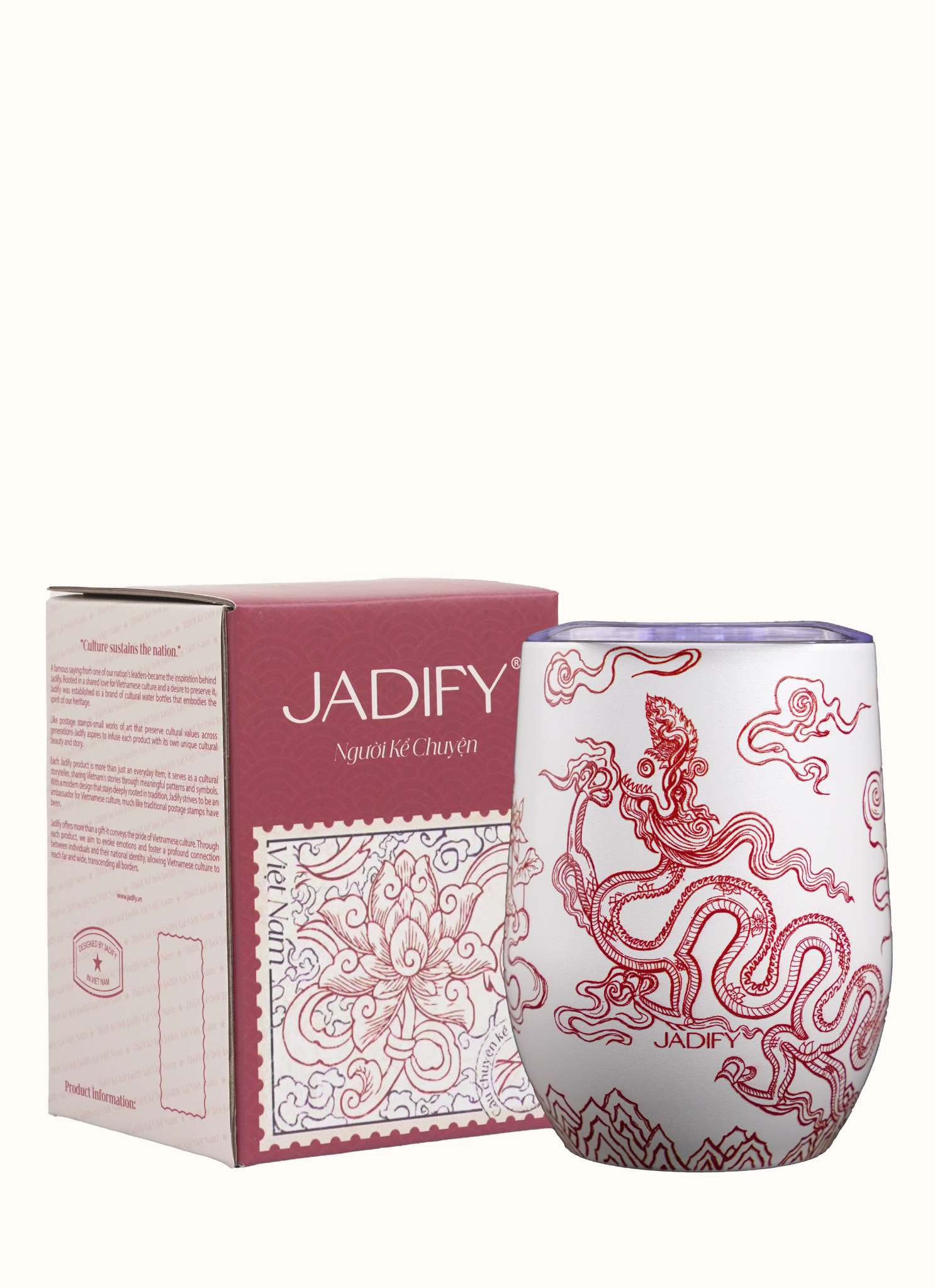  Cốc Giữ Nhiệt Long Vân Khánh Hội - Eggy Cup Dragon In Clouds - 350ml - Jadify 