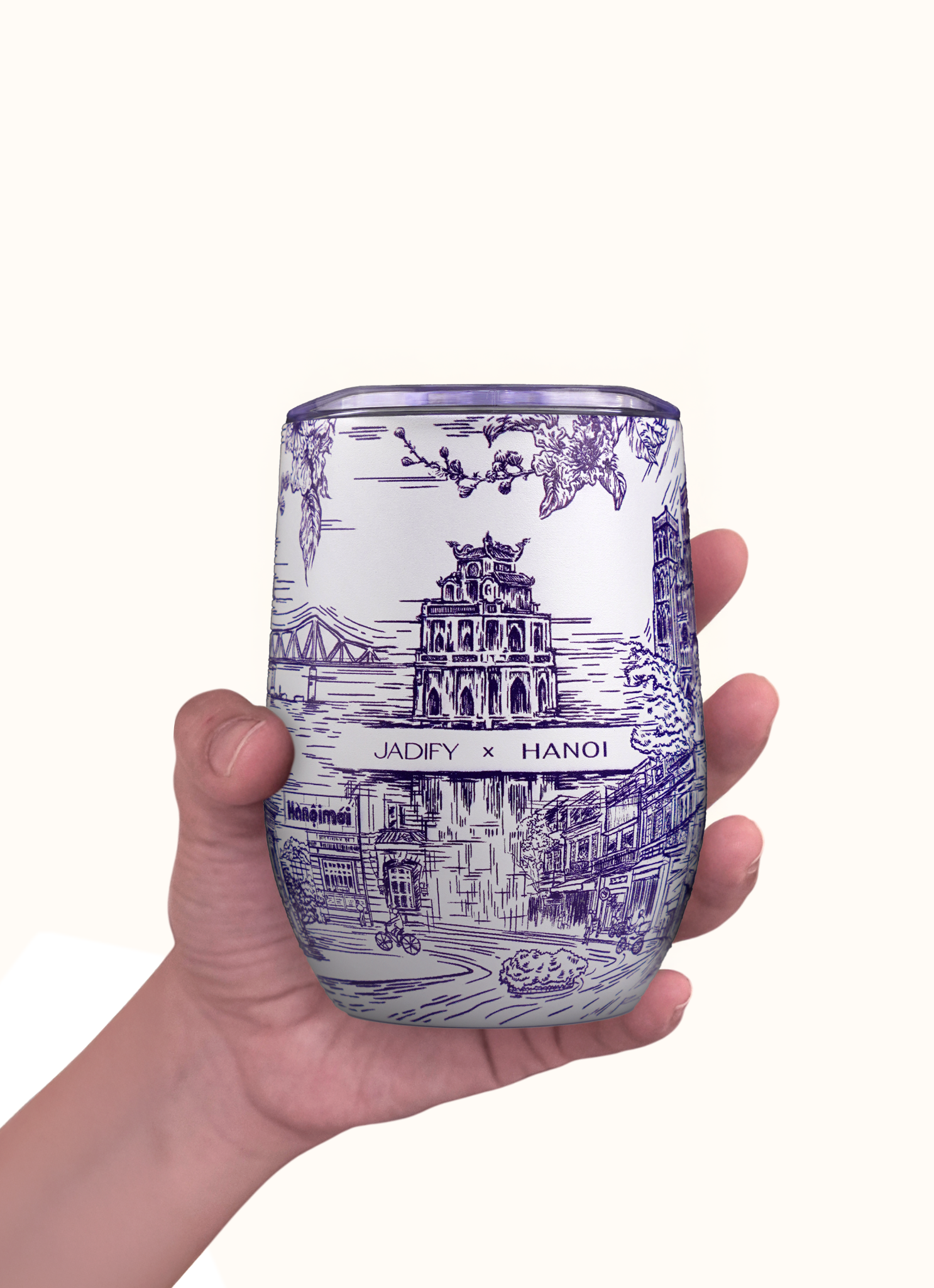  Cốc Giữ Nhiệt Một Vòng Hà Nội - Eggy Cup A Tour of Hanoi- 350ml - Jadify 