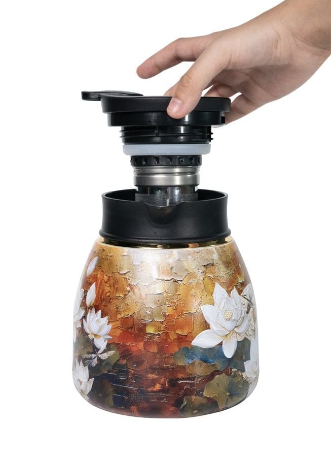  Bộ Ấm Chén Trà Hoa Sen "Tứ Thời Họa Liên" - Hạ Hoàng - Golden Summer Tea Set - Jadify 