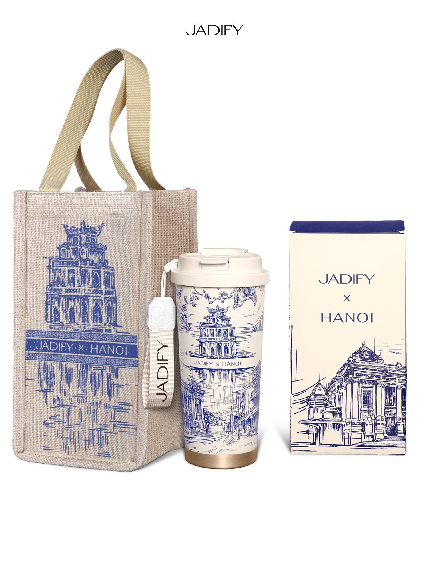  Ly Giữ Nhiệt Cao Cấp Một Vòng Hà Nội - Arty Cup A Tour of Hanoi- 520ml - Jadify 