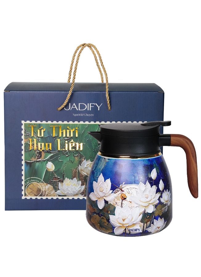  Ấm Giữ Nhiệt Hoa Sen Đông Bích - Sapphire Winter Cozy Teapot - BST Tứ Thời Họa Liên - 1.1L - Jadify 
