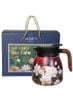  Ấm Giữ Nhiệt Hoa Sen Thu Đan - Carmine Autumn Cozy Teapot - BST Tứ Thời Họa Liên - 1.1L - Jadify 