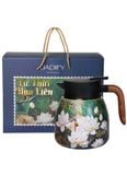  Ấm Giữ Nhiệt Hoa Sen Xuân Diệp - Emerald Spring Cozy Teapot - BST Tứ Thời Họa Liên - 1.1L - Jadify 