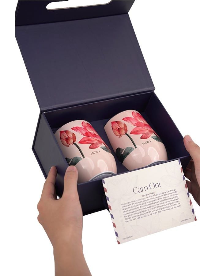  Hộp Quà Đôi Cao Cấp JADIFY – Đai Hoa Sen Độc Bản 
