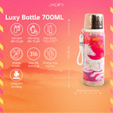  Bộ Quà Tặng Bình Giữ Nhiệt "Bạch Mã Hồng Mai" - Luxy Bottle "White Horse of Spring" – 700ml - BST Mã Diên Phúc - Jadify 
