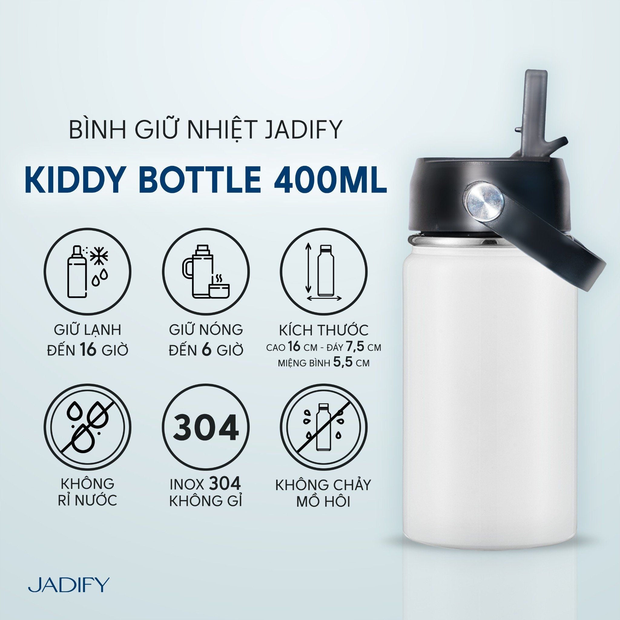  Bình giữ nhiệt cho trẻ em Jadify Kiddy Bottle – Aircraft 400ml 