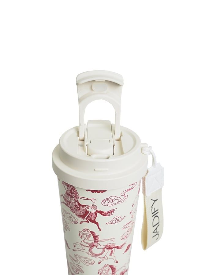  Ly Giữ Nhiệt Cao Cấp - Vân Mã Hồng Điều - Arty Cup Crimson Cloud Steed - 520ml - Jadify 