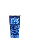  Ly Giữ Nhiệt Hoa Sen - Vân Lam Liên Phúc - Classy Cup Blessed Blue Lotus – 600ml - Jadify 