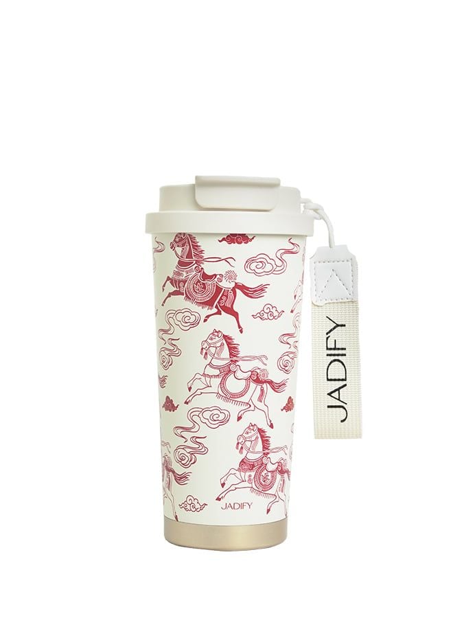  Ly Giữ Nhiệt Cao Cấp - Vân Mã Hồng Điều - Arty Cup Crimson Cloud Steed - 520ml - Jadify 