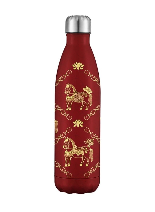  Bình Giữ Nhiệt Họa Sắc Đông Hồ - Wavy Bottle "Dong Ho Year of the Horse" – 750ml - BST "Mã Diên Phúc" - Jadify 
