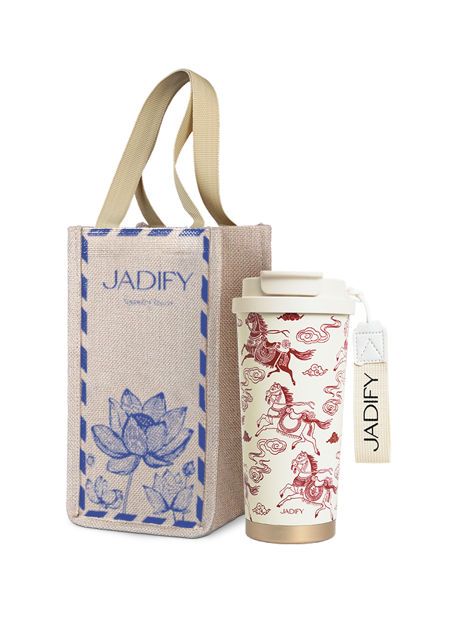  Ly Giữ Nhiệt Cao Cấp - Vân Mã Hồng Điều - Arty Cup Crimson Cloud Steed - 520ml - Jadify 