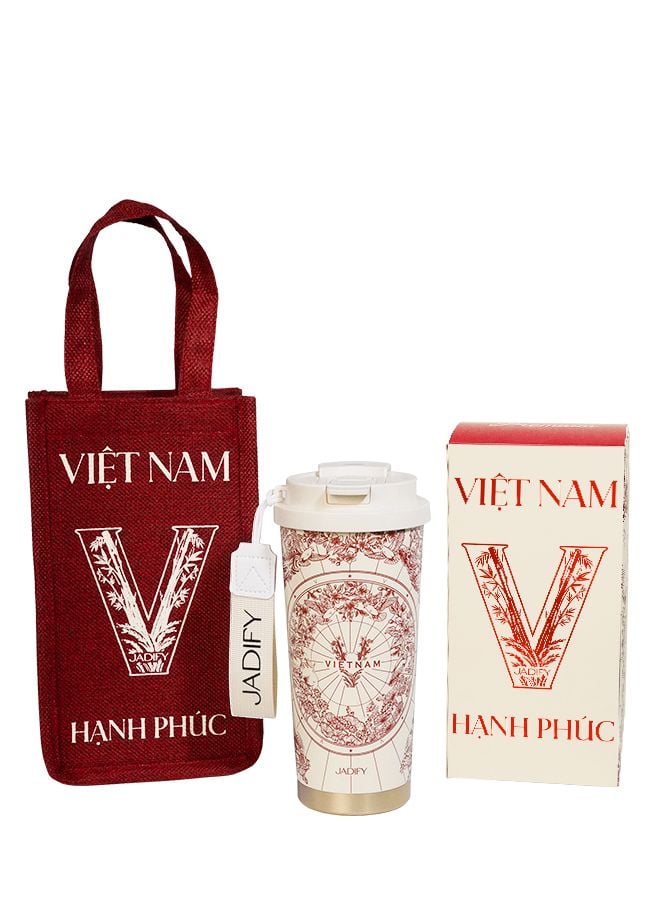  Bộ Quà Tặng Ly Giữ Nhiệt Cao Cấp Arty Cup Việt Nam Hạnh Phúc - Vietnam Happiness - 520ml - Jadify 