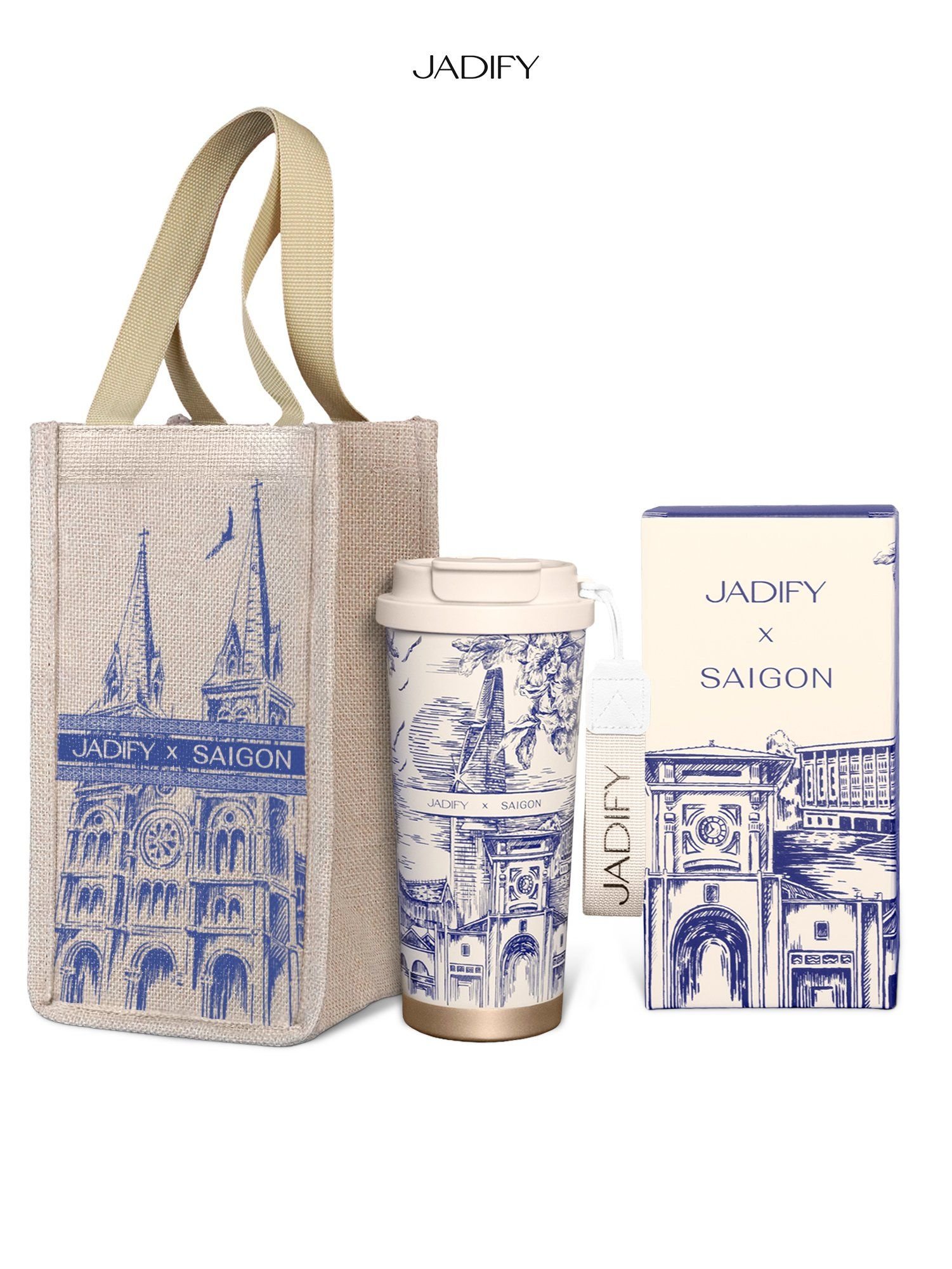  Ly Giữ Nhiệt Cao Cấp - Loanh Quanh Sài Gòn - Arty Cup Wandering Saigon - 520ml - Jadify 