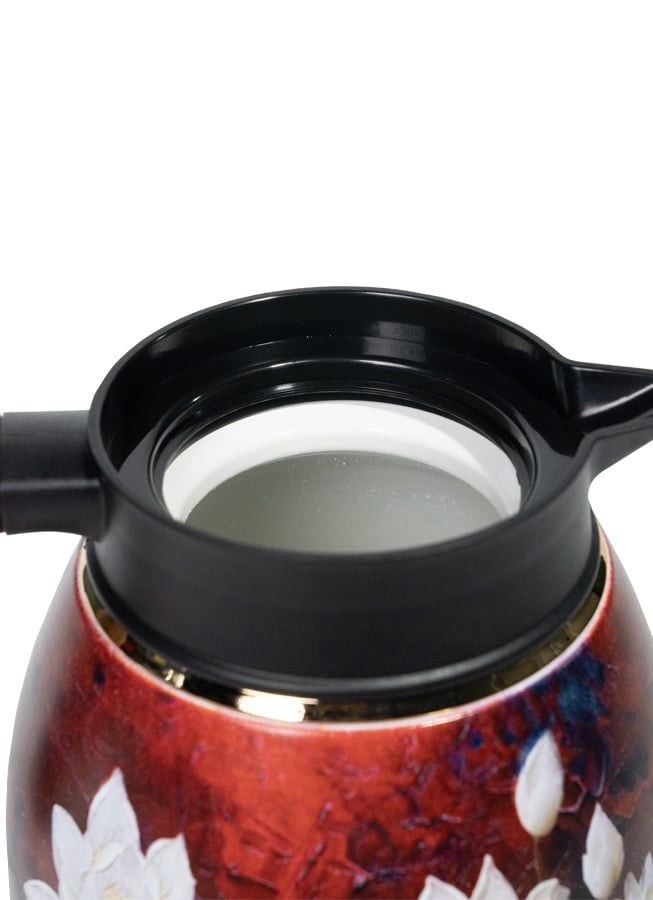  Bộ Ấm Chén Trà Hoa Sen "Tứ Thời Họa Liên" - Thu Đan - Carmine Autumn Tea Set - Jadify 